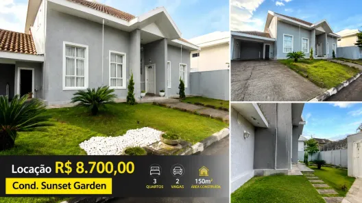 Casa de Condomínio com 3 Quartos para alugar, 282m² no Condomínio Sunset Garden, Jacareí