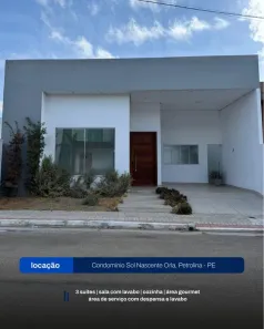 Casa de Condomínio com 3 Quartos para alugar, 10m² no Fernando Idalino, Petrolina