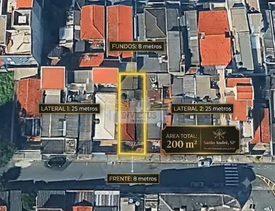 Lote/Terreno à venda, 122m² no Jardim Stella, Santo André