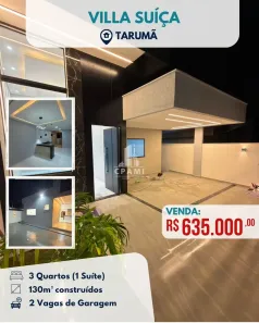 Casa de Condomínio com 3 Quartos à venda, 130m² no Tarumã, Manaus