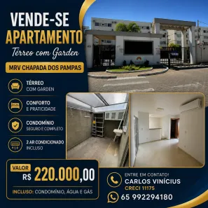 Apartamento com 2 Quartos à venda, 40m² no Coxipó, Cuiabá