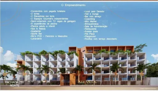 Apartamento com 1 Quarto à venda, 29m² no Porto de Galinhas, Ipojuca