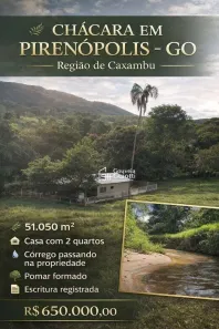 Fazenda/Sítio com 2 Quartos à venda, 100m² no Pirenópolis, Pirenópolis