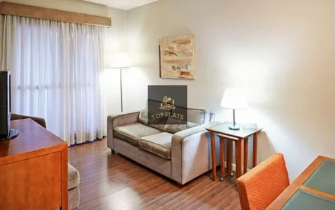 Flat com 1 Quarto para alugar, 54m² no Cidade Monções, São Paulo