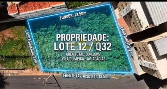 Lote/Terreno à venda, 304m² no Vila Olímpica, Uberaba