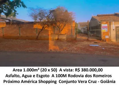 Lote/Terreno à venda, 1000m² no Conjunto Vera Cruz, Goiânia