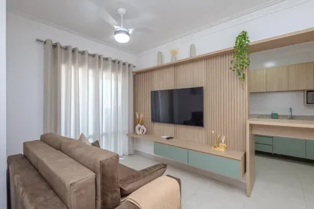 Apartamento com 1 Quarto para alugar, 52m² no Boqueirão, Praia Grande
