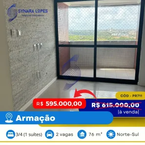 Apartamento com 3 Quartos à venda, 76m² no Jardim Armação, Salvador