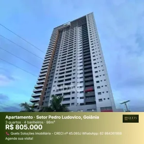 Apartamento com 3 Quartos à venda, 989m² no Setor Pedro Ludovico, Goiânia