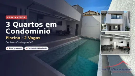 Casa de Condomínio com 3 Quartos à venda, 146m² no Central Parque, Contagem