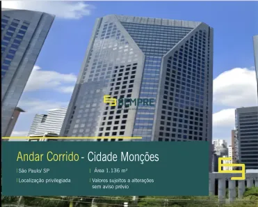 Sala Comercial para alugar, 1136m² no Brooklin Paulista, São Paulo