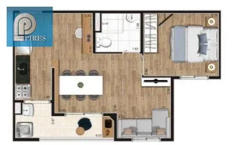 Apartamento com 1 Quarto à venda, 41m² no Vila São João, Guarulhos