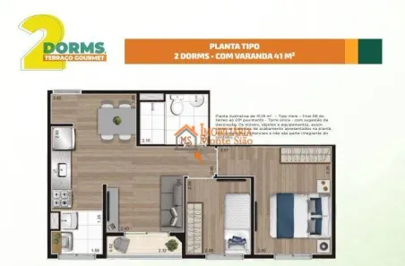 Apartamento com 2 Quartos à venda, 41m² no Picanço, Guarulhos