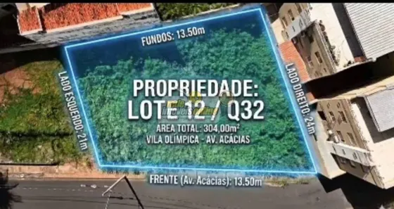 Lote/Terreno à venda, 304m² no Vila Olímpica, Uberaba