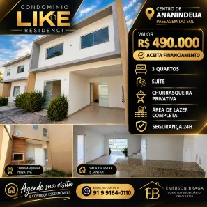 Casa de Condomínio com 3 Quartos à venda, 113m² no Centro, Ananindeua