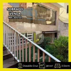 Sobrado com 3 Quartos à venda, 281m² no Osvaldo Cruz, São Caetano do Sul