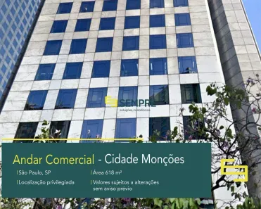 Sala Comercial para alugar, 618m² no Brooklin Paulista, São Paulo