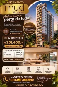 Apartamento com 2 Quartos à venda, 36m² no Cidade São Mateus, São Paulo