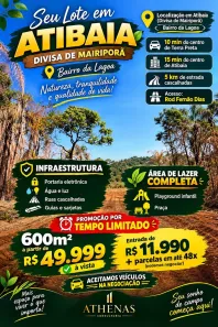 Lote/Terreno à venda, 600m² no Jardim Brasil, Atibaia
