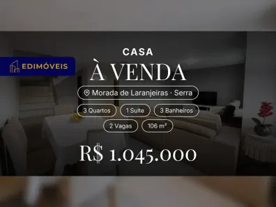 Casa com 3 Quartos à venda, 106m² no Morada de Laranjeiras, Serra