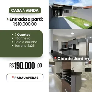Casa com 2 Quartos à venda, 140m² no Rio Verde, Parauapebas