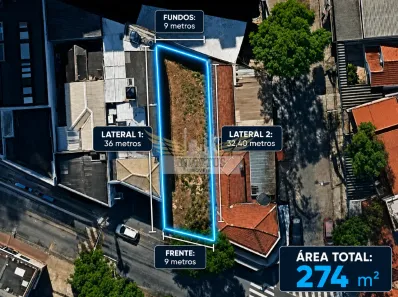 Lote/Terreno à venda, 100m² no Parque Industriário, Santo André