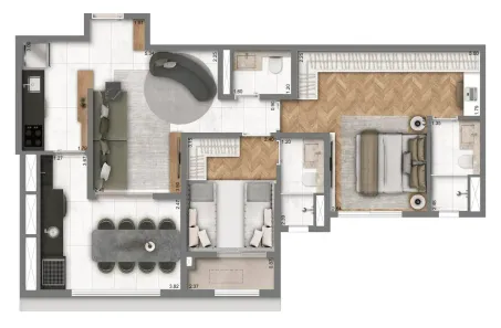 Apartamento com 2 Quartos à venda, 63m² no Vila Dom Pedro I, São Paulo