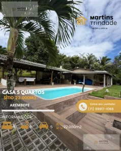 Casa com 5 Quartos à venda, 22000m² no Coqueiros de Arembepe (Abrantes), Camaçari