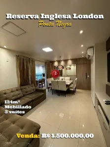 Apartamento com 3 Quartos à venda, 134m² no Ponta Negra, Manaus