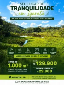 Lote/Terreno à venda, 1000m² no Centro, Igaratá