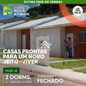 Casa de Condomínio com 2 Quartos à venda, 51m² no Caetetuba, Atibaia