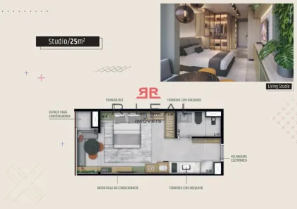 Apartamento com 1 Quarto à venda, 27m² no Pinheiros, São Paulo