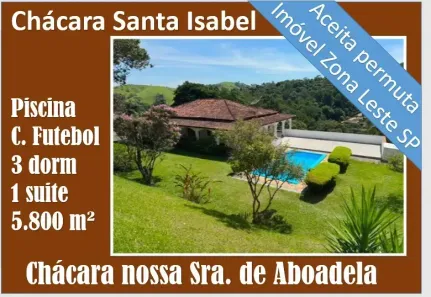 Fazenda/Sítio com 3 Quartos à venda, 5800m² no Parque Santa Tereza, Santa Isabel