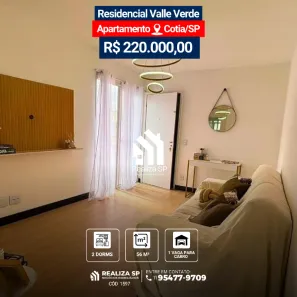 Apartamento com 2 Quartos à venda, 56m² no Jardim Ísis, Cotia