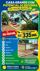 Casa com 3 Quartos à venda, 110m² no Setor Garavelo, Aparecida de Goiânia
