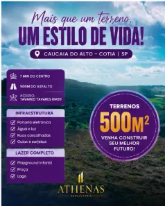 Lote/Terreno à venda, 500m² no Jardim Monte Verde (Caucaia do Alto), Cotia