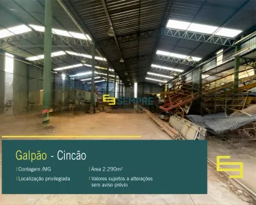Galpão/Depósito/Armazém para alugar, 1390m² no Cincão, Contagem