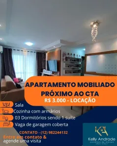 Apartamento com 3 Quartos para alugar, 80m² no Vila Sanches, São José dos Campos