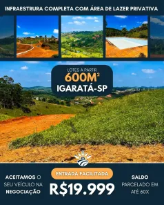 Lote/Terreno à venda, 600m² no Centro, Igaratá