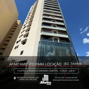 Apartamento com 3 Quartos para alugar, 177m² no Centro, São Carlos