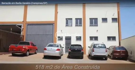 Galpão/Depósito/Armazém para alugar, 530m² no Chácara de Recreio Barão, Campinas