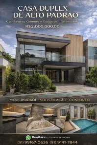Casa de Condomínio com 3 Quartos à venda, 250m² no Parque Verde, Belém