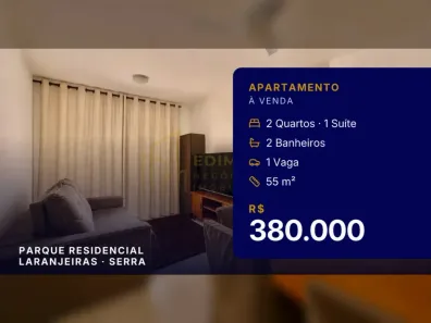 Apartamento com 2 Quartos à venda, 55m² no Parque Residencial Laranjeiras, Serra