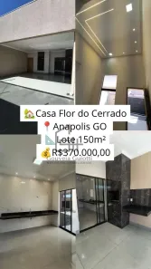 Casa com 3 Quartos à venda, 105m² no Residencial Flor do Cerrado, Anápolis