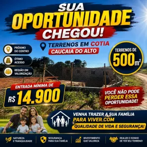 Lote/Terreno à venda, 500m² no Parque Caucaia (Caucaia do Alto), Cotia