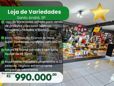Ponto Comercial à venda, 120m² no Centro, Santo André