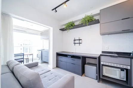 Apartamento com 1 Quarto para alugar, 33m² no Brooklin Paulista, São Paulo