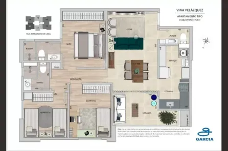 Apartamento com 3 Quartos à venda, 85m² no Gutierrez, Belo Horizonte