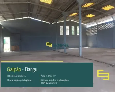 Galpão/Depósito/Armazém para alugar, 4000m² no Bangu, Rio de Janeiro