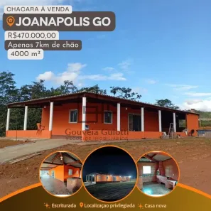 Fazenda/Sítio com 3 Quartos à venda, 4000m² no Joanápolis, Anápolis